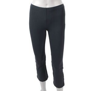Elaine Kim Women Capri Leggings Blue Nylon Petites Size XS